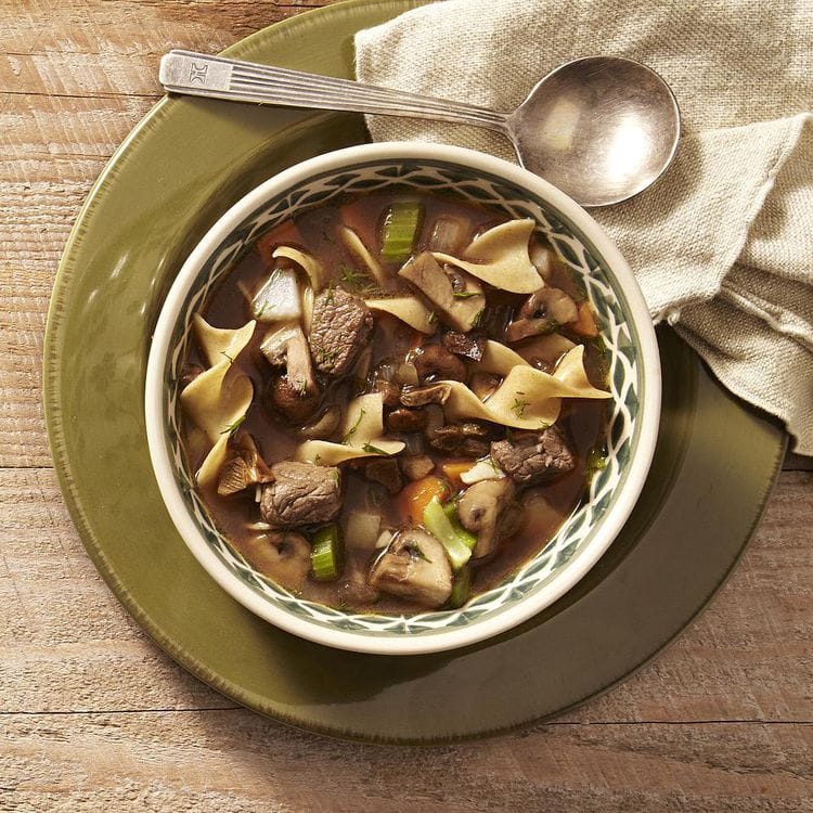 Beef-Mushroom Noodle Soup